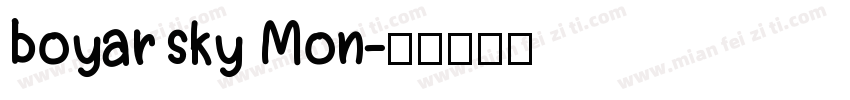 boyarsky Mon字体转换